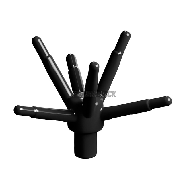 LEGO Plant Flower Stem with Bar, Stalk, 6 Stems, Black [19119]