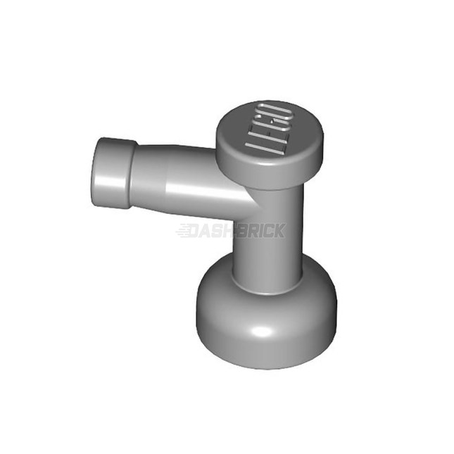 LEGO Tap 1 x 1 without Hole in Nozzle End Handle, Light Grey [4599b] 4211503