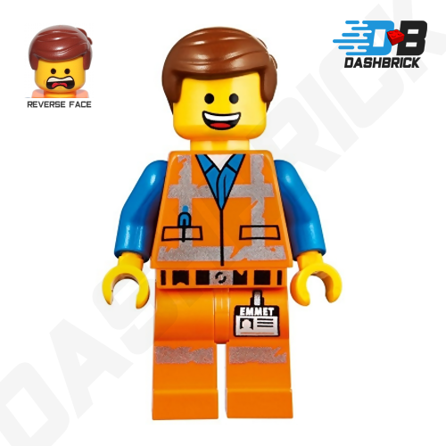 LEGO Minifigure - Emmet, Smile/Scream, Worn Uniform [The LEGO Movie]