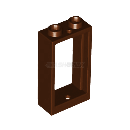 LEGO Window Frame 1 x 2 x 3 Flat Front, Reddish Brown [60593]
