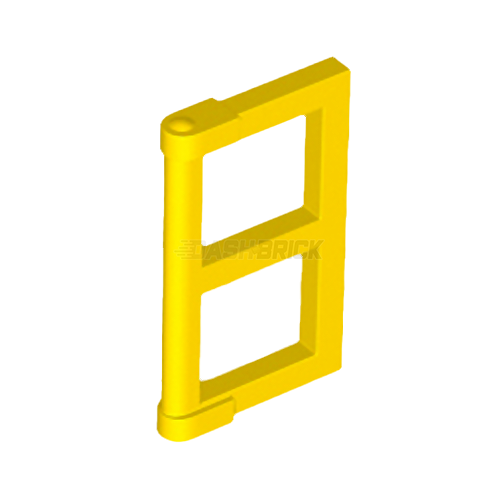 LEGO Window Pane (Window Insert) 1 x 2 x 3 with Thick Corner Tabs, Yellow [60478]