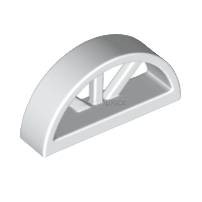 LEGO Window 1 x 4 x 1 2/3, Spoked Rounded Top, White [20309] 6173064